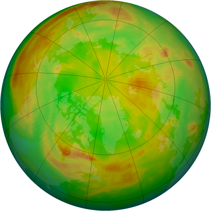 Arctic ozone map for 06 June 1981